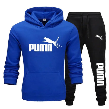 2026 Ne w Autumn and Winter Men's Pullover Hoodie and Pants Two-Piece Set Fashionable Trendy Fitness Casual Sportswear