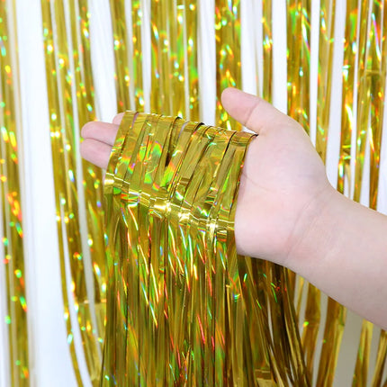 Cheap Tinsel Foil Fringe Curtains Backdropfor for Photo Booth Wedding Graduations Birthday Christmas Event Party Supplies