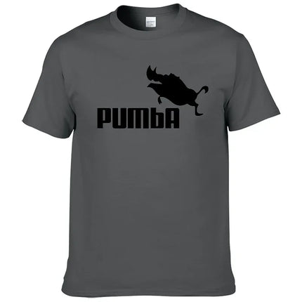 PUMBA printed T-shirt summer hip-hop sports bottom short-sleeved flying boar wild boar spoof creativity oversized five-quarter s