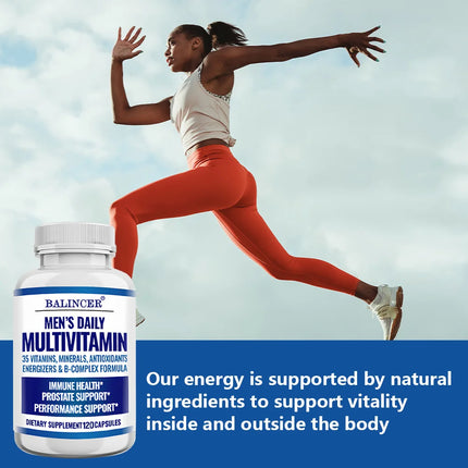 Men's Daily Multivitamin, Vitamins & Minerals, Daily Nutrition, Digestion, Brain, Skin Health, Immunity & Energy Support