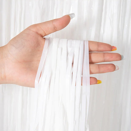 Cheap Tinsel Foil Fringe Curtains Backdropfor for Photo Booth Wedding Graduations Birthday Christmas Event Party Supplies