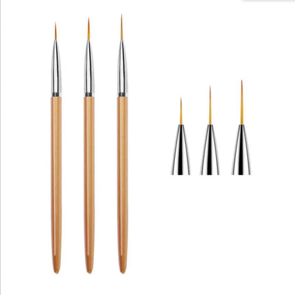 Nail Art Color Drawing Brush, Nail Glue Extension Brush Eyeliner Brush Set, French Stripe Nail Eyeliner Brush, Nail Brush