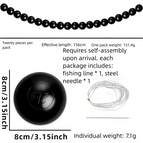 8cm Black 20pcs