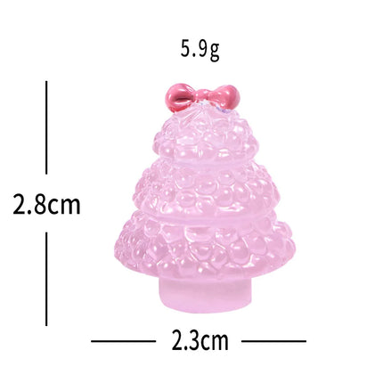 100pcs Wholesale Mini 3D Christmas Tree Resin Charms DIY for Keychain Jewelry Home Desktop Oranment Dollhouse Accessories