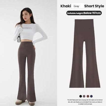 New High Waist Flared Shark Pants for Women Summer Stretchy Bootcut Shark Pants Retro Casual Trousers Streetwear Woman Clothes