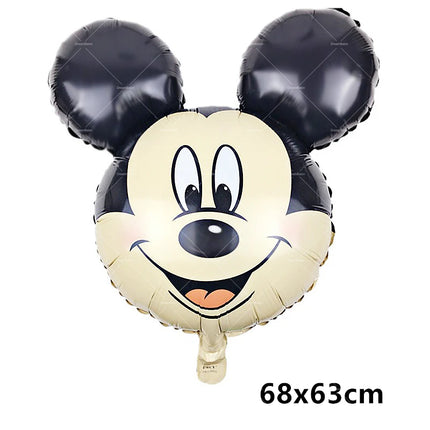 Mickey Balloon Cartoon Mouse Minnie Decorations Party Happy Birthday Banner Cake Topper Disposable Tableware Background Gift Bag