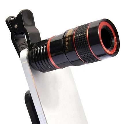 8 Times Monocular Telephoto Phone Lens Camera with Clip Universal Zoom Lens Highdefinition Focusing Effect Photography Camera