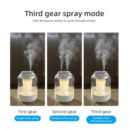2026 New 2L Double Nozzle Air Humidifier USB Aroma Diffuser Essential Oil Purifier Aromatherapy Mist Maker Color Lights For Home