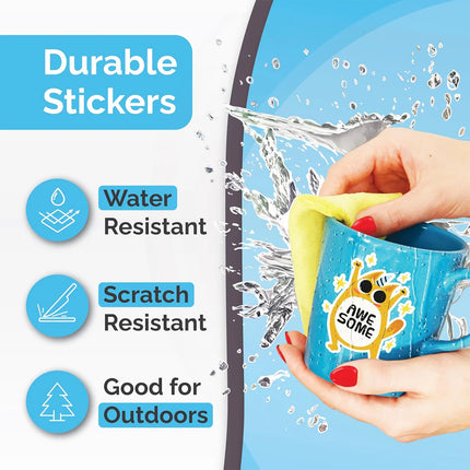 10 Sheets Glossy White Vinyl Sticker Sheets - A4 Size (8.3 x 11.7 inches), Self-adhesive, Waterproof, Inkjet & Laser Printing