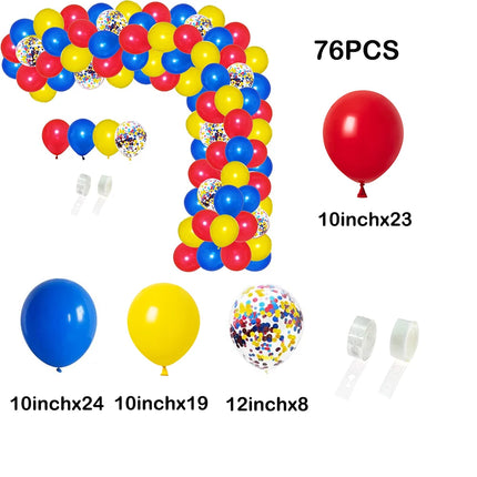 Red Green Christmas Balloons Garland Arch Kit Blue Yellow Ballon Set Video Game Party Circus 1st Birthday Decorations Air Globos