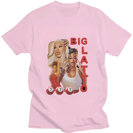 Latto T-shirt Graphic Printing High Quality Aesthetic Tee-shirt Short Sleeve Cotton Gothic Tshirt Ropa Mujer Vintage O-neck Tops