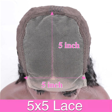 13x6 HD Transparent Bone Straight Lace Frontal Wigs 5x5 Glueless Wear and Go Human Hair Wig 220 Density for Women 30 40 Inch