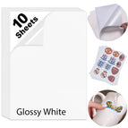 10pcs Glossy White / China Mainland