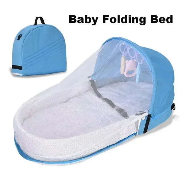 Foldable Portable Newborn Baby Bed, Bionic Isolation Travel Bassinet, Anti-Stress Infant Crib