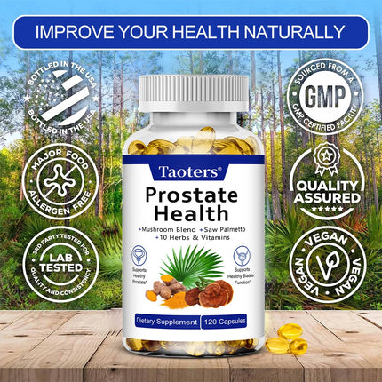 Saw Palmetto Prostate Support - Maintain Urinary Tract Health Reduce Frequent Urination Promote Hair Growth Immune Support