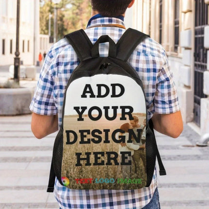 Customized Lightweight Daypack,Personalized Polyester Casual Backpack with Adjustable Straps,Zip Closure,Hand Wash,Unique Design