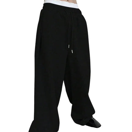 2026 Men's Wide Leg Sweatpants, European and American Men's and Women's Sweatpants, Waist Drawstring Straight Leg Loose Casual S