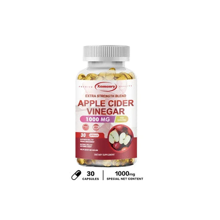 Apple Cider Vinegar Capsules - Fat Burning, Detox, Slimming, Boosts Metabolism, Healthy Weight Management
