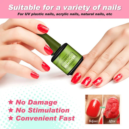 15ml Magic Fast Disarm Nail Gel Polish Remover Clean UV Soak Off Semi Permanent Varnish Nail Art Removal Tools Manicure202