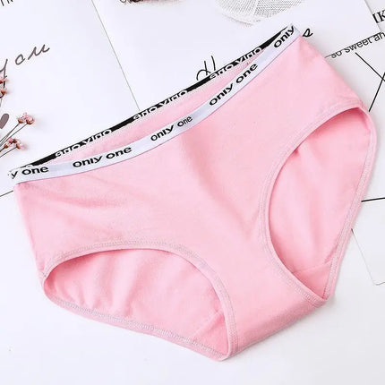 10pcs Pure Cotton Mid Waist Briefs Womens Sexy Basic Type Panties Girls Comfort Underpants Female Sport Underwears Lady Pantys