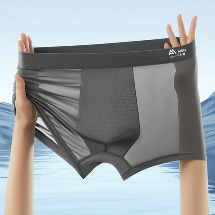 1/3 pcs Men's Ice Silk Underwear Brifes Boxer Shorts Seamless Panties Male Underpants Breathable Sexy Thin Underwear U Convex