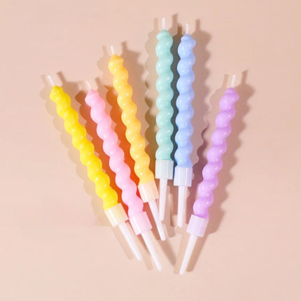 6/12ps Cakelove  Colorful Birthday Candles With Stand Star Heart Cake Candle Baby Children Birthday Party Supplies Wedding Decor