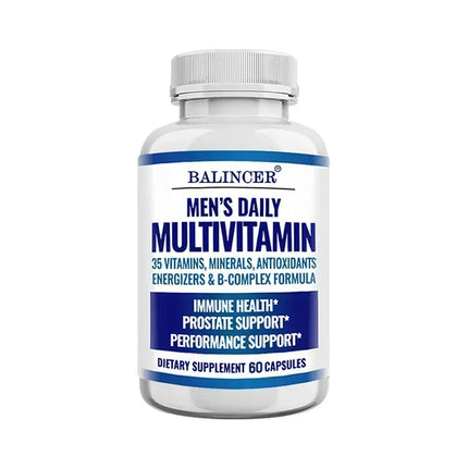 Men's Daily Multivitamin, Vitamins & Minerals, Daily Nutrition, Digestion, Brain, Skin Health, Immunity & Energy Support
