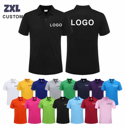 Customized Logo Breathable Polo Shirt Casual Company Group Clothing Lapel Short Sleeve Polo Shirts Work Clothes Print Embroidery