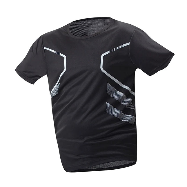 1/3 Piece Men's Four Season Printed Short Sleeved Sports Fitness Quick Drying Comfortable Plus Size Youth Casual Basic Top