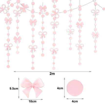 Pink Bow Cupcake Topper Pink Bow Birthday Decor Coquette Themed Party Decoration Bridal Shower Cake Topper Bow Party Decor