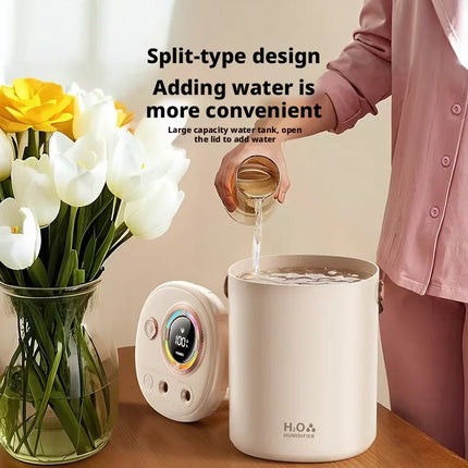 Portable Dual Nozzle Humidifier, High Mist Output Ultrasonic Air Humidifier with Cozy Ambient Light, Safe for Babies and Moms