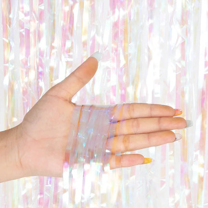 Cheap Tinsel Foil Fringe Curtains Backdropfor for Photo Booth Wedding Graduations Birthday Christmas Event Party Supplies