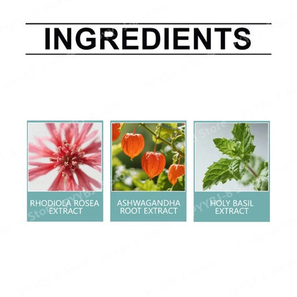 Googeer Rhodiola Rosea Capsule with St John's Wort  Ashwagandha and Holy Basil Extracts Mood Support for Women and Men 60 Caps