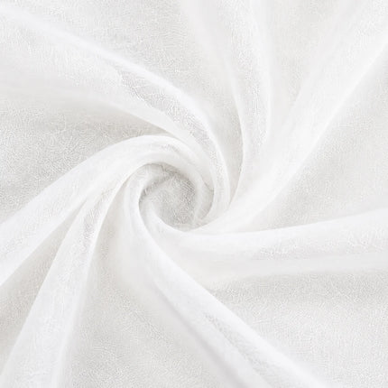 White Sheer Curtains 2 Panels Rod Pocket Light Filtering Voile Window Drapes Privacy Voile Panels for Living Room Bedroom