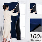 Blue Curtain / 1 PC W70cmxH150cm / Velcro