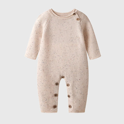 2025 New 0-24M Spring Toddler Baby Boy Girl Knitted Romper Infant Baby Boys Girls Solid Knitted Jumpsuit Baby Crawling Clothes