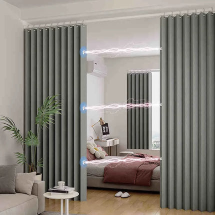 Folding Door Curtains Natural Blackout Pleated Door Curtains with Hooks for Door Way, Accordion Style Closet Door Curtains Wall