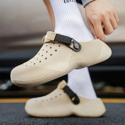 Summer Mens Sandals Outdoor Fashion Slippers Breathable Lightweight Man Beach Sandals Thick Sole Non Slip Casual Garden Shoes