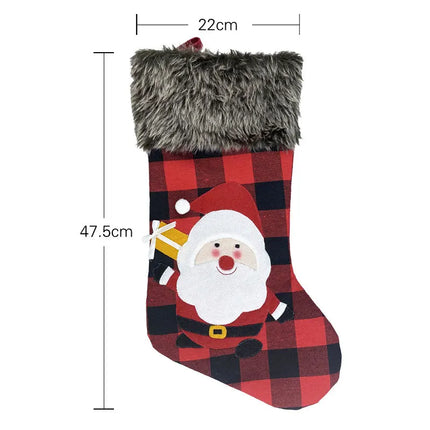 Christmas Stocking Gift Candy Bag Large Capacity Nonwoven Holder Xmas Decorations For Home Navidad 2025 New Year Oversize Sock