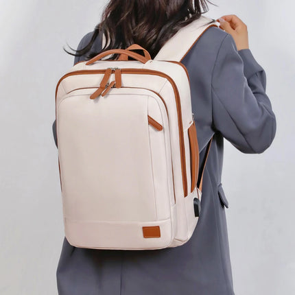 OGEHUAFEE daily commuting computer backpack, computer backpack+three piece set+3pcs storage bag, expandable travel and business laptop backpack, multi-functional lightweight backpack