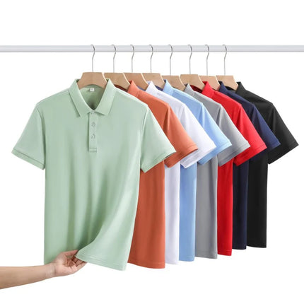 Summer Pure Cotton Short-Sleeved T-Shirt Polo Shirt for Men's and Women's Custom Printed Logo Embroidered Logo