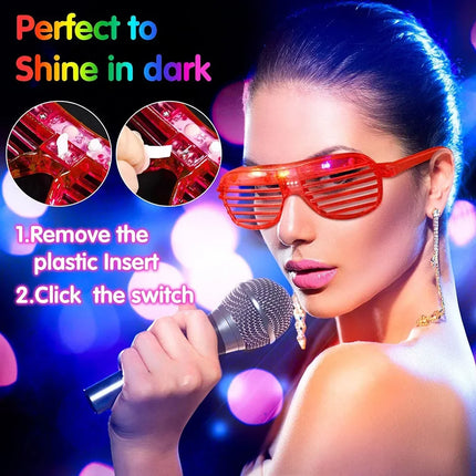 LED Light Up Glasses Wedding Glow In The Dark Party Neon Luminous Glasses for Adults Kids Birthday LED Party Accessory Supplies