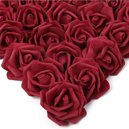 10/20/50Pcs Artificial Foam Rose Flowers PE Fake Flower for Home Room Dceor Wedding Party Halloween Thanksgiving Christmas Decor