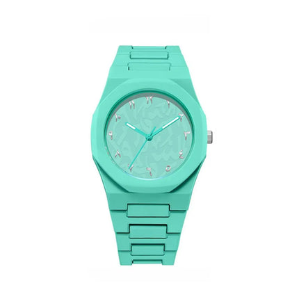 Arabic Dial Waterproof Watch Round Dial Plastic Strap Business Watch Color Strap Exquisite Design Couple Watch Casual Wear