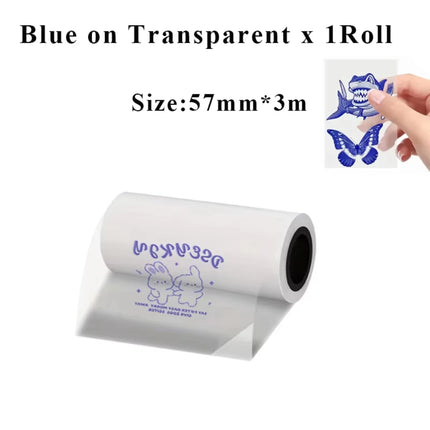 Transparent Adhesive Thermal Printing Paper Glossy Clear Label Roll for Mini Thermal Printers