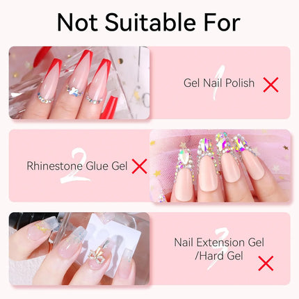 Makartt Nail Glue Remover for Press On Nails, Dissolves in 5 Mins, No Damage No Filing, Gentle Safe for Natural Nails Manicure
