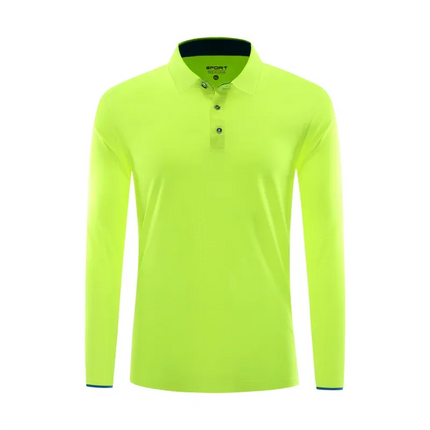 Long Sleeve Quick Dry Sports Polo Shirt Running Fitness Shirt Customized Logo Printing Breathable T-shirt Tops S-6xl 2025
