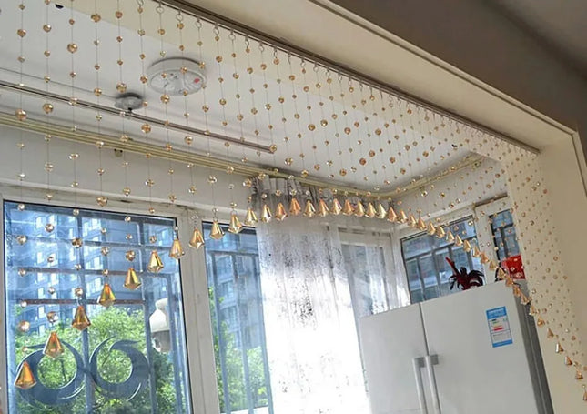 1PC 1M Luxury Crystal Beaded String Door Curtain Window Room Divider Home Decoration Drapes Living Room Window Curtain