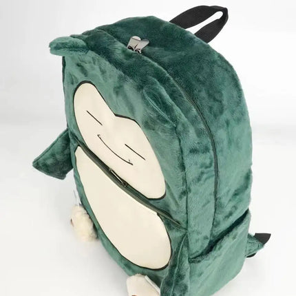Pokemon Anime Gengar Snorlax Plush Backpacks Storage Bags Travel Mochila Plush Backpack Bag for Children Kids Boys Girl Students