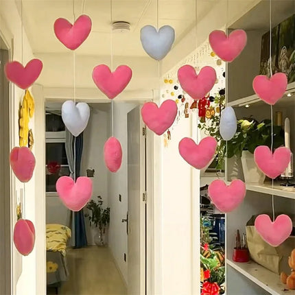 Bow Heart Shaped Curtain Decor Hanging Ornaments Divider String Tassel Curtain Girl Room Living Partiton Beaded Window Valance